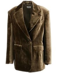 P.A.R.O.S.H. - Ravel Velvet Single-Breasted Jacket - Lyst