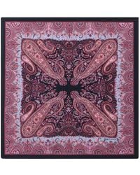 Etro - Paisley-Print Silk Pocket Square Scarf - Lyst