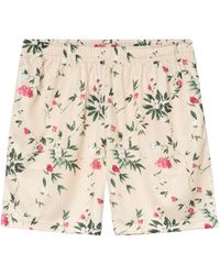 John Elliott - Floral-print Perforated Deck Shorts - Lyst