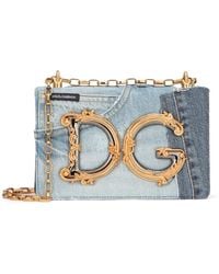 Dolce & Gabbana - Dg Girls Patchwork-Denim Crossbody Bag - Lyst