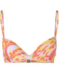 PUCCI - Abstract-Print Bikini Top - Lyst