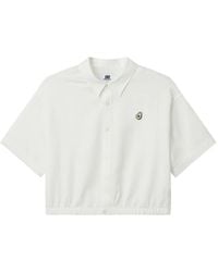Chocoolate - Embroidered-Detail Cropped Polo Shirt - Lyst