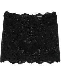 Ermanno Scervino - Lace-Overlay Sequin-Embellished Mini Skirt - Lyst