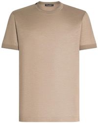 Dolce & Gabbana - Short-Sleeved Silk T-Shirt - Lyst