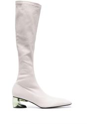 Jil Sander - Translucent-heel Leather Boots - Lyst