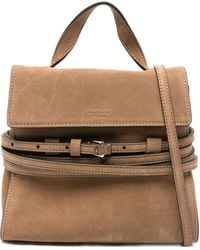 Moschino - Bolso shopper Tie Me pequeño de ante - Lyst