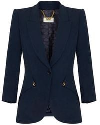Elisabetta Franchi - Veste En Crêpe Léger Et Satin - Lyst
