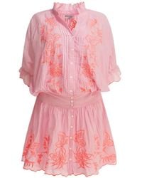 Juliet Dunn - Butterfly-Embroidered Mini Dress - Lyst