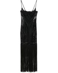 The Attico - Midi Dress With Embroidery - Lyst