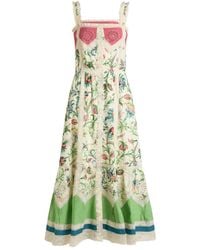 Etro - Floral-Print Midi Dress - Lyst