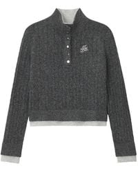 Musium Div. - Cable-Knit Button-Up Sweater - Lyst