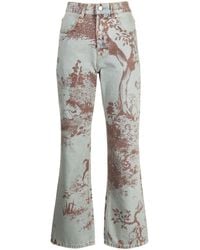 Molly Goddard - Dorianna Graphic-print Cropped Jeans - Lyst