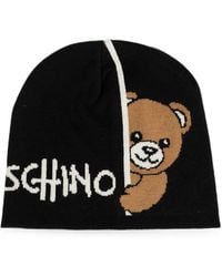 Moschino - Teddy Bear Logo Beanie Hat - Lyst