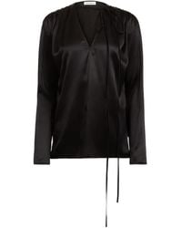 Nina Ricci - Vネック サテントップ - Lyst