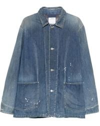 Visvim - Sobretodo Vaquero Con Bolsillo De Parche - Lyst