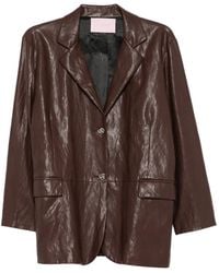 Kristina Ti - Veste Boutonnée À Effet Froissé - Lyst
