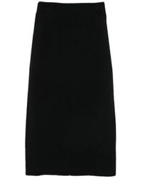 Lorena Antoniazzi - Ribbed-Knit Star-Patch Midi Skirt - Lyst