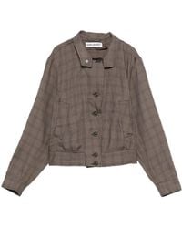 Our Legacy - Checked Button-Up Bomber Jacket - Lyst