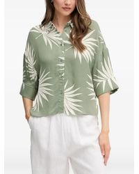 Ouí - Leaf Print Shirt - Lyst