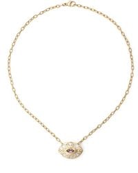 Harwell Godfrey - 18kt Yellow Gold Cleopatra's Eye Diamond Pendant Necklace - Lyst