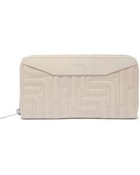 Lancel - Zipped Quilted Long Wallet - Lyst