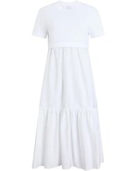 Patou - Short-Sleeves Midi Dress - Lyst