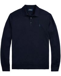 Polo Ralph Lauren - Tailored Wool Pullover With Classic Polo Collar - Lyst