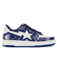 A Bathing Ape - Tape Sta Snakeskin-Effect Sneakers - Lyst