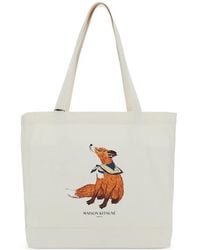 Maison Kitsuné - Fox-Print Tote Bag - Lyst