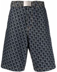 Lanvin - Geometric-print Bermuda Shorts - Lyst