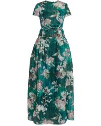 Erdem - フローラル ショートスリーブ ドレス - Lyst