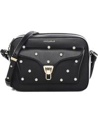 Coccinelle - Pearl-Embellished Shoulder Bag - Lyst