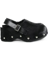 Comme des Garçons - Calf-Hair Studded Clogs - Lyst