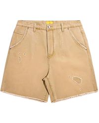DIET STARTS MONDAY - Monday Embroidered Distressed Denim Shorts - Lyst