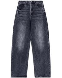 ARMANI EXCHANGE - Faded-Effect Wide-Leg Jeans - Lyst