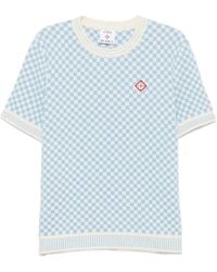CASABLANCA - T-Shirt À Motif Damier - Lyst