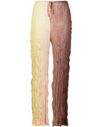 Erika Cavallini Semi Couture - Ruched Ombré-effect Trousers - Lyst