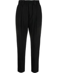 Brunello Cucinelli - High-waisted Tapered Trousers - Lyst