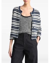 Vince - Gestreept Vest Met Textuur - Lyst