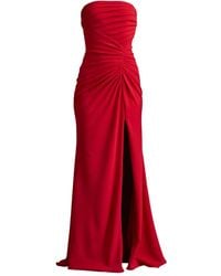 Tadashi Shoji - Krepp-Maxikleid mit Falten - Lyst