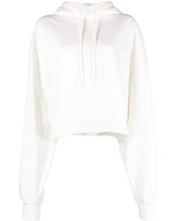Wardrobe NYC - Cropped Long-sleeved Cottton Hoodie - Lyst