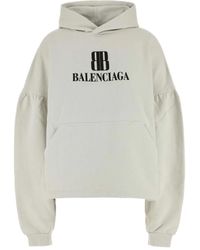 Balenciaga - Balloon-Sleeve Logo Hoodie - Lyst