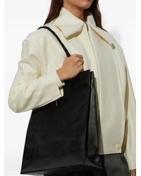 Issey Miyake - Paper Logo-Debossed Leather Tote Bag - Lyst