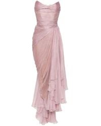 Maria Lucia Hohan - Jolie X Lace-Trimmed Draped Maxi Dress - Lyst