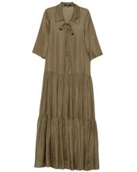 Barbara Bui - Lace-Up Tiered Maxi Dress - Lyst