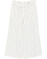 Marc O' Polo - Pinstriped Belted Trousers - Lyst