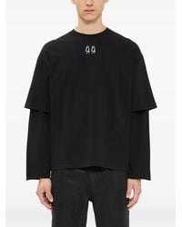44 Label Group - Logo-Print Layered-Sleeve T-Shirt - Lyst