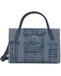 Guess - Jodi Panelled Frayed Tote Bag - Lyst