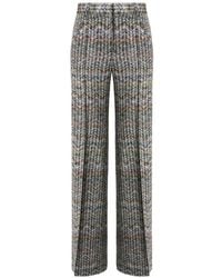 Missoni - Tailored Viscose Lamé Trousers With Sequins - Lyst