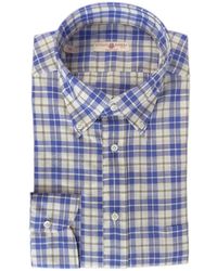 Luciano Barbera - Checked Buttoned Shirt - Lyst